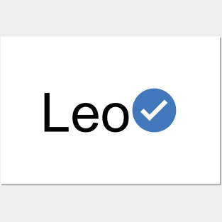 Verified Leo (Black Text) Posters and Art